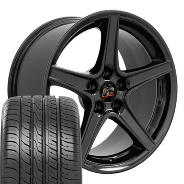 OE Wheels FR06 18x9 5x114 3 Gloss Black Wheels 245 40 18 Ironman iMove GEN 3 Tires SET