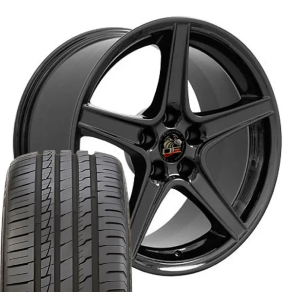 OE Wheels FR06 18x9 5x114 3 Gloss Black Wheels 245 40 18 Ironman iMove GEN 2 Tires SET