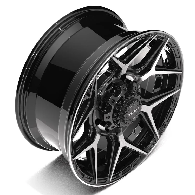 4PLAY 4P06 20x9 8x170 0et Gloss Black Brushed with Tinted Clear Wheel SET Image 2