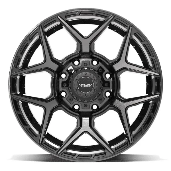 4PLAY 4P06 20x9 8x180 0et Gloss Black Brushed with Tinted Clear Wheel SET