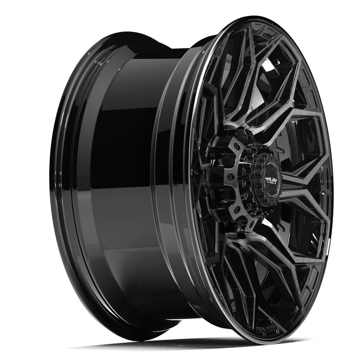 4PLAY 4P83 20x9 8x180 0et Gloss Black Brushed with Tinted Clear Wheel SET Image 3