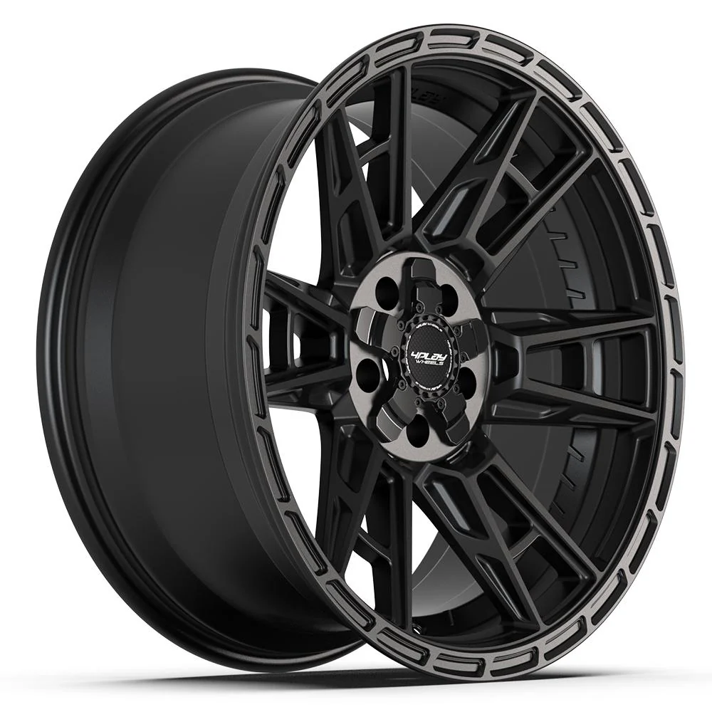 4PLAY 4PS20 20x9 5x127 + 5x139 7 6et Satin Black Wheel SET Image 4