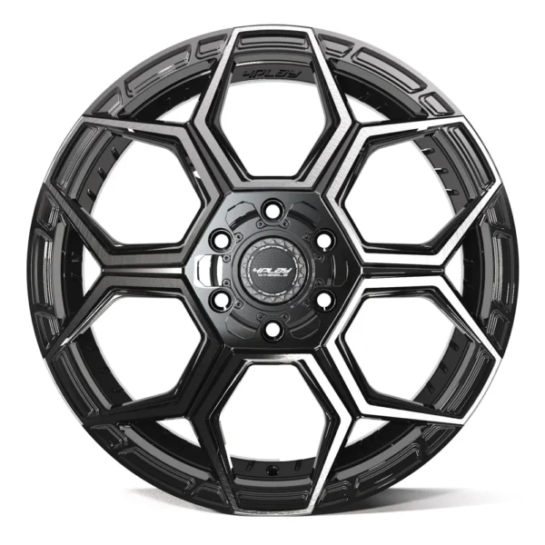 4PLAY 4PS28 20x9 6x135 + 6x139 7  6et Gloss Black Brushed with Tinted Clear Wheel SET