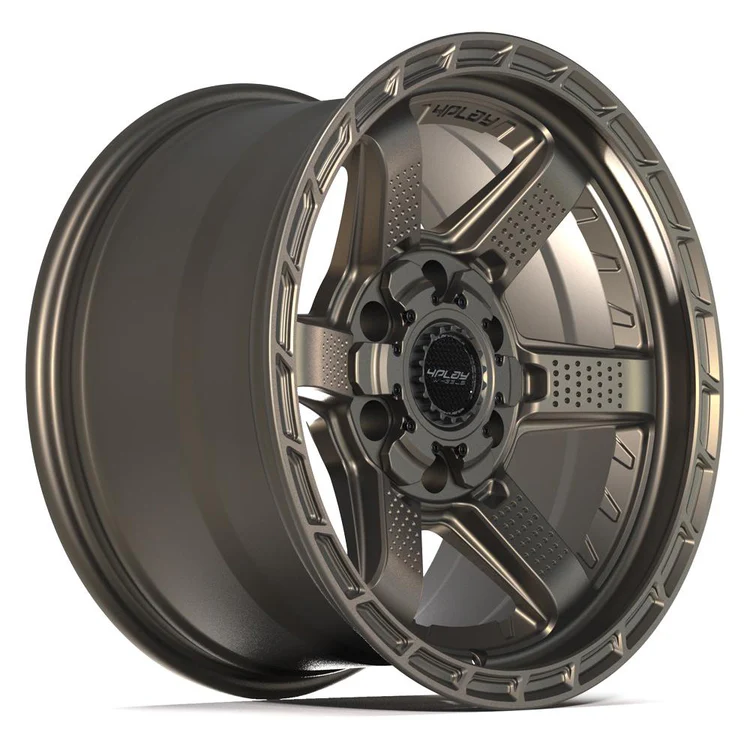 4PLAY 4PS63 17x9 6x135 + 6x139 7 Satin Bronze Wheels 33x12 50 17 Sailun TerraMax RT Tires SET Image 3