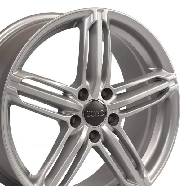 OE Wheels AU12 18x8 5x112 35et Gloss Silver Wheel SET