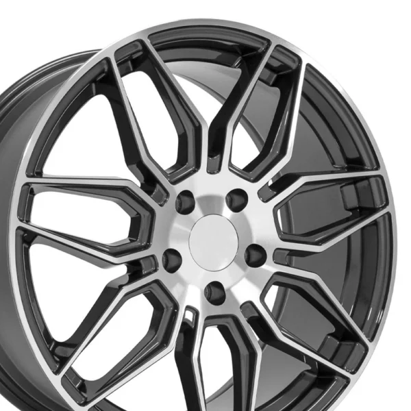 OE Wheels CV03 19x8 5 / 20x11 5x120 Gloss Gunmetal Machined Staggered Wheel SET