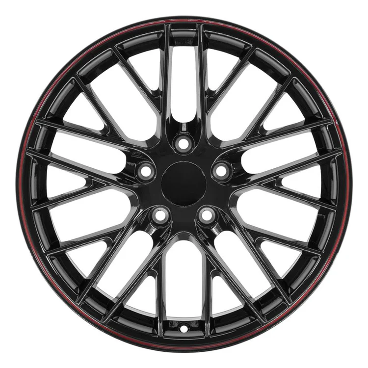 OE Wheels CV08 18x8 5 5x120 65 Gloss Black Redline Wheels 245 40 18 Ironman iMove GEN 3 Tires SET Image 2