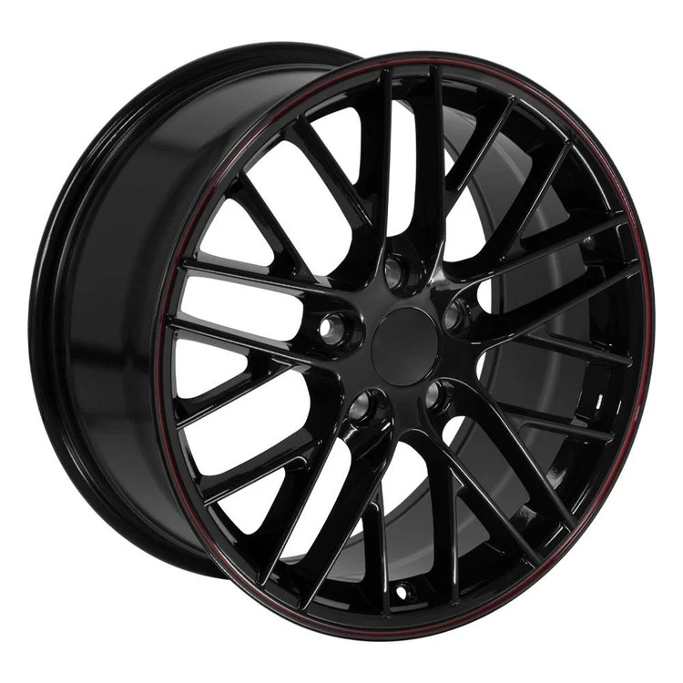 OE Wheels CV08 18x8 5 5x120 65 Gloss Black Redline Wheels 245 40 18 Ironman iMove GEN 3 Tires SET Image 4