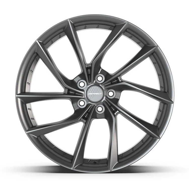 DEFIANT DF06 20x9 / 20x10 5x120 Dark Satin Charcoal Staggered Wheel SET