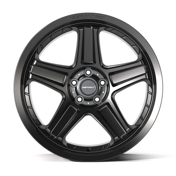 DEFIANT DF07 20x9 5 / 20x10 5 5x115 Satin Black Staggered Wheel SET