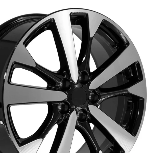 OE Wheels NS30 18x7 5 5x114 3 55et Gloss Black Machined Wheel SET
