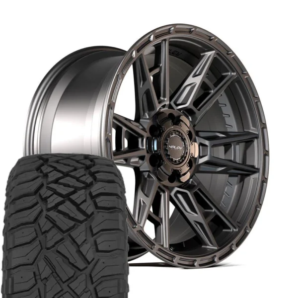 4PLAY 4PS20 20x9 6x135 + 6x139 7 Satin Black Wheels 275 55 20 Sailun TerraMax RT Tires SET