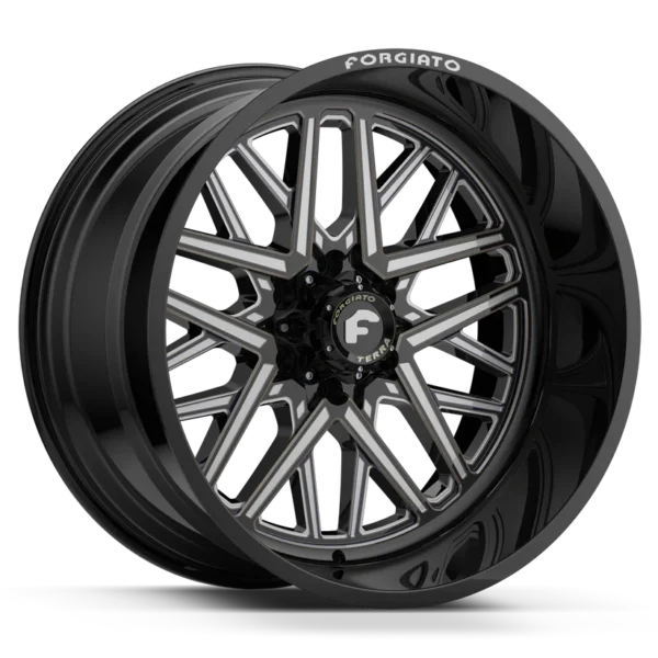 22x12  44 FORGIATO FLOW TERRA 003 (Black/Machined)   Wheels | Rims