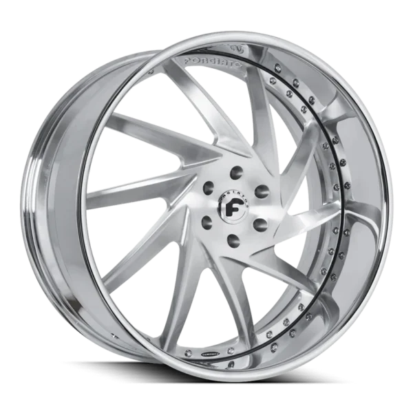 Forgiato Troppo B 24x9 24x10 5x127 (5x5) Brushed Center Chrome Lip Chrome   Wheels | Rims