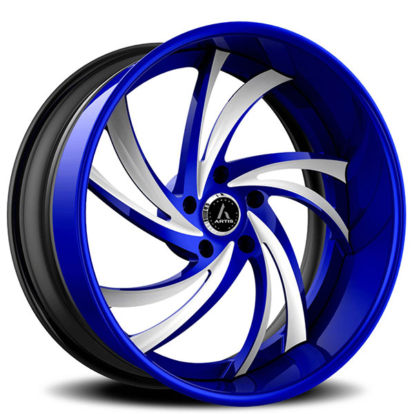 20" Artis Forged Wheels Twister Custom 2 Tone Face with Color Matching Lip Rims