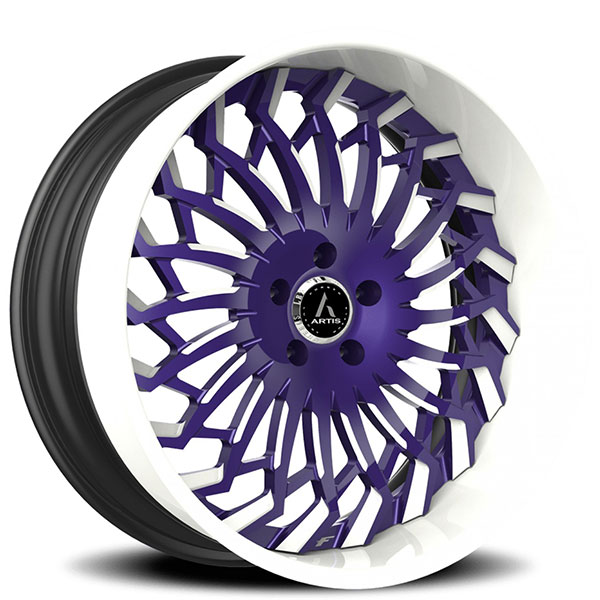 24" Artis Forged Wheels Spartacus Custom 2 Tone Face with Color Matching Lip Rims