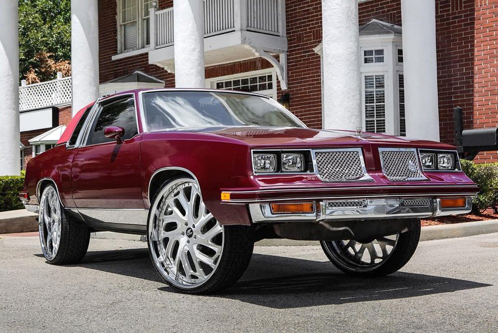 Amani forged biscayne brushed chrome lip pontiac